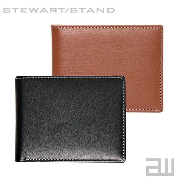 「STEWART/STAND(スチュワート・スタンド)」のLeather Exterior Collectionシリーズ　2つ折りウォレットです。内装の素材にステンレススチールを使用し、外部から不正にキャッシュカード・クレジットカードなどの...