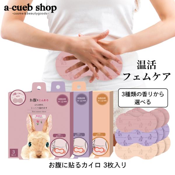お腹に貼るカイロ 3枚入り フェムケア 生理痛 冷え 冷え性 ストレス