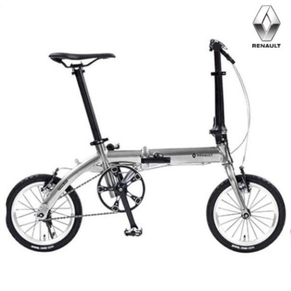 送料無料 折り畳み自転車 Renault ルノー Platinum 折り畳み自転車 Light6 自転車 14インチ コンパクト折りたたみバイク メタリックシルバー ルノー Al Fdb140 Renault ルノー 19gic 0999 Adサイクル通販
