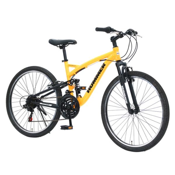 マウンテンバイク 　HUMMER AL-ATB2621Wsus (イエロー) ハマー MOUNTAIN BIKE  Wサス / yellow 【組立調整済発送】