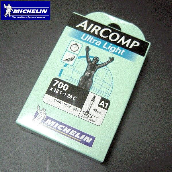 MICHELIN ~V AIR COMP UltraLight Tube GARv EgCg`[u 700×18/23C /52mm
