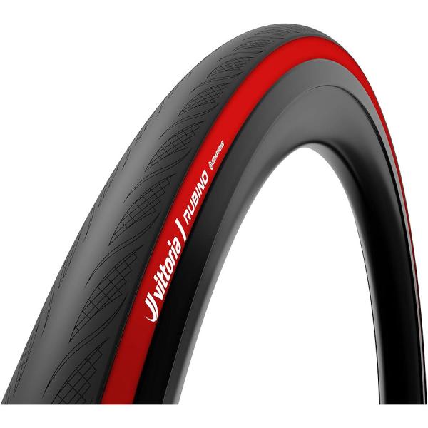 Vittoria RUBINO TUBE-TYPE Black/Red ビットリア ルビノ チューブタイプ ブラック/レッド 700x28C クリンチャータイヤ ロード用タイヤ