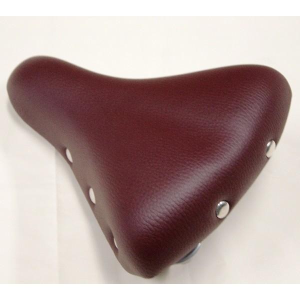 テリー 鋲止め レトロサドル！ （ダークブラウン） （一般自転車用