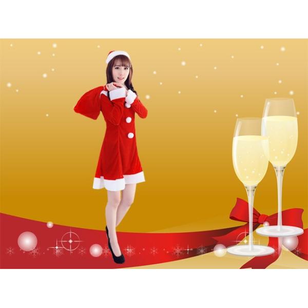 クリスマスコスチューム サンタクロース かわいい3点セット