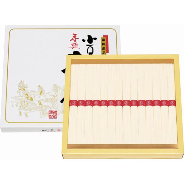 【商品名】 小豆島・銀四郎の手延べそうめん 【内容】手延素麺 50g ×14束 【箱サイズ】22×23.3×3cm 【賞味期限】常温2年 (表示期限の半分以上) 【アレルゲン】小麦 【商品について】熟練した職人が、昔ながらの「手延技法」を使...