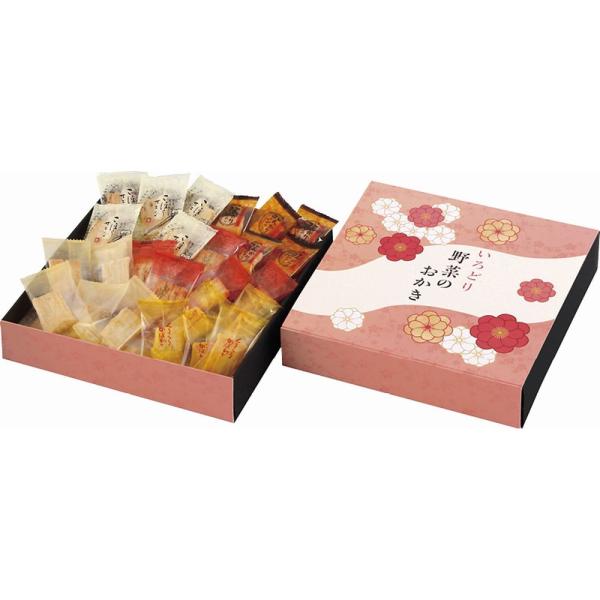 【商品名】 いろどり野菜のおかき 【内容】おかきミックス 93g  【箱サイズ】23×23×5cm 【賞味期限】常温7ヶ月 (表示期限の半分以上) 【アレルゲン】乳・小麦・かに 【商品について】国産もち米を使用、お野菜が入ったおかきを便利な...