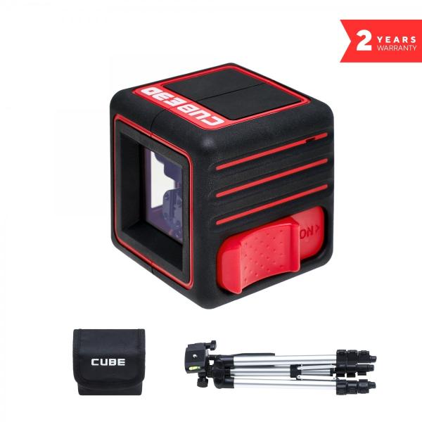 3％OFF レーザー墨出し器 キューブプロ2V1H エレベーター三脚付き 受光器（別売りLR60G or LM70）対応 高輝度 オート―レーザー