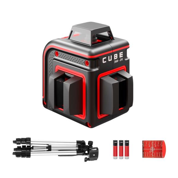 3％OFF レーザー墨出し器 円錐ミラーキューブ360ー2V エレベーター三脚付き 受光器（別売りLR60 or LM70)対応 レーザーレベル  墨出しレーザー