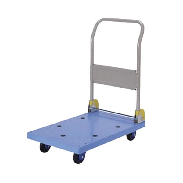 【法人・店舗限定】上杉輸送 台車 耐荷重150kg PB-101C-P 日本製 安全プロテクター プラスチック製荷台 軽量 折りたたみ 補強パイプ
