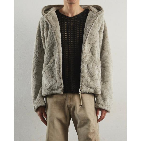 NVRFRGT Faux Shearling Full Zip Upフーディー NVRFRGT ネヴァーフォーゲット 24AW FAUX SHEARLING FULL ZIP UP