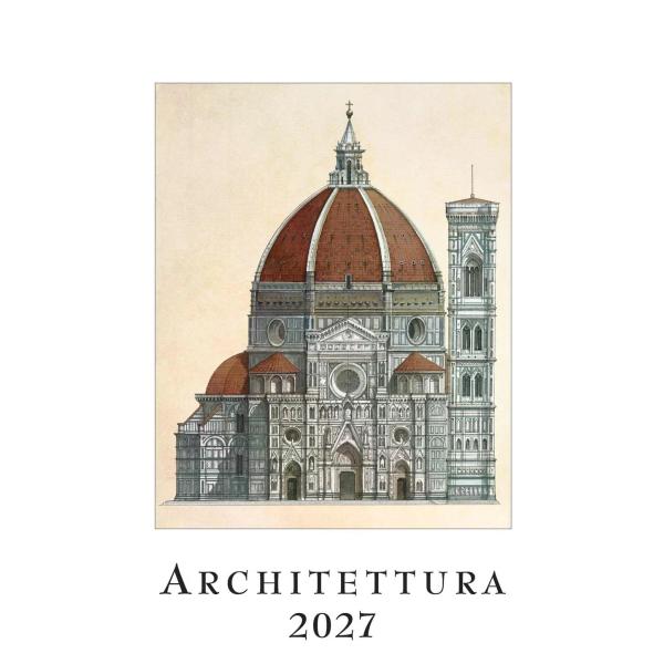 2027年 カレンダー ARCHITETTURA 35×50cm イタリア製 直輸入 壁掛け 大判 おしゃれ ISTITUTO FOTOCROMO ITALIANO / I.F.I カレンダー 建築 世界遺産