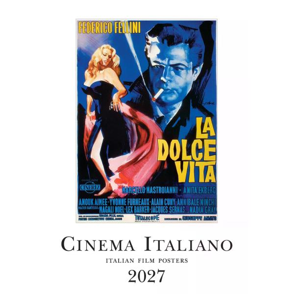 2027年 カレンダー CINEMA ITALIANO 35×50cm イタリア製 直輸入 壁掛け 大判 おしゃれ ISTITUTO FOTOCROMO ITALIANO / I.F.I イタリア映画 ヴィンテージ