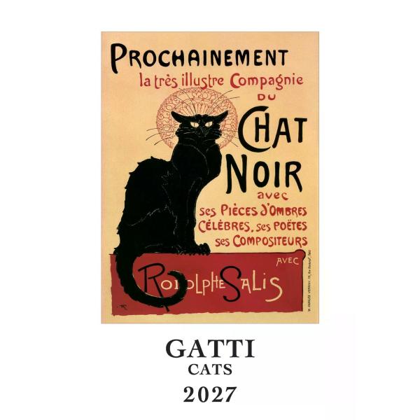 2027年 カレンダー GATTI 35×50cm イタリア製 直輸入 壁掛け 大判 おしゃれ ISTITUTO FOTOCROMO ITALIANO / I.F.I 猫 イタリア ヴィンテージ