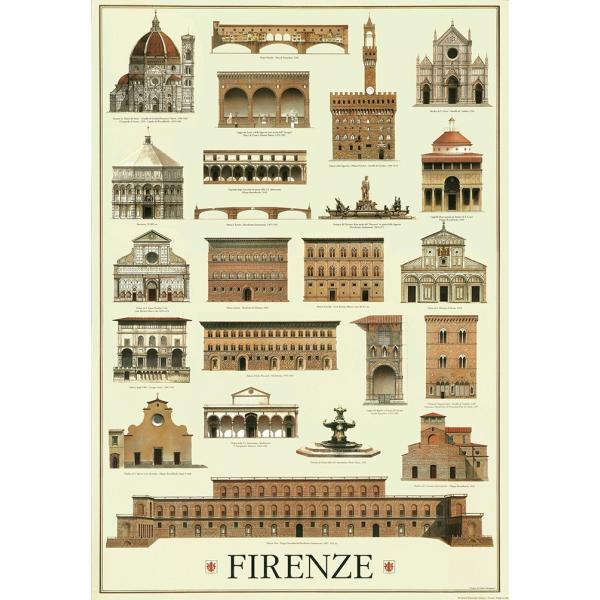 ポスター フィレンツェ I.F.I ポスター 50×70 ARCHITETTURA FIRENZE CR056 インテリア