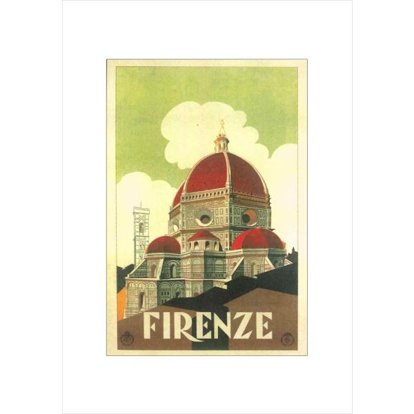 ビッグ割引 イタリア フィレンツェ ポスター I.F.I FIRENZE ポスター33×44 絵画