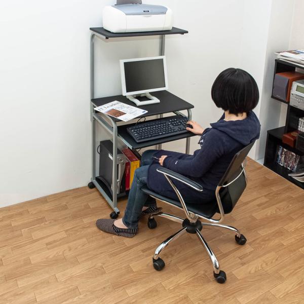 パソコンデスク 棚付 60cm幅 PC デスク CT2606 スライドテーブル CT2606アドホックスタイル 通販 Yahoo