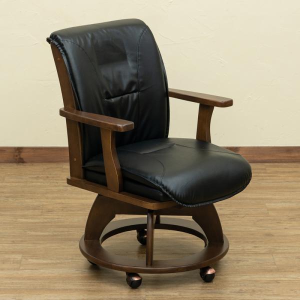 【カリモク】ロータイプ　ダイニングチェア　回転式　キャスター付き　A カリモク】ロータイプ ダイニングチェア 回転式 キャスター付き