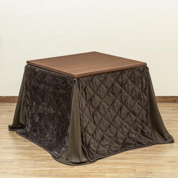 ダイニングコタツ 80cm幅 2点セット(コタツ本体+こたつ掛け布団) 北海道も九州も離島も送料無料（沖縄配送不可）※離島はヤマト運輸でお届け外寸サイズ：(W)幅80cm×(D)奥行80cm×(H)高さ67cm 天板厚み：約24mm、脚の太...