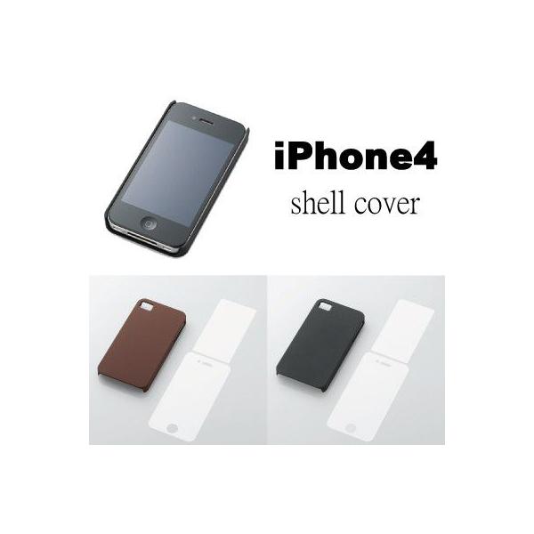 �{�̂ɂ҂�����t�B�b�g����iPhone4�p�V�F���J�o�[�i�t���ی�t�B�����t�j ���U�[�d�グ/ELECOM