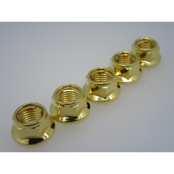 適合車種ホンダ　CBX400F/CBX550F　CBR400F　リヤスプロケット取付けナット　5個セットです。エンジンや路面からの振動でも緩みにくいUナットで、金メッキ仕上げで光り輝くボルトセットです。安心の日本製品です。★装着は安全の為プ...
