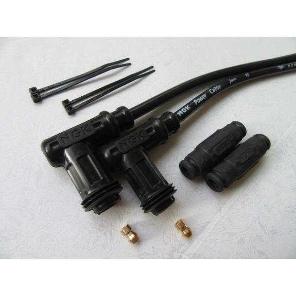適合車種カワサキ　650RS　(’74〜’)カワサキ　650W1/S/SA　(’71〜’73)カワサキ　650W2SS/TT　(’73〜’75)NGK パワーケーブル セットです。★特長・構造超低抵抗0.5kケーブル径φ8.0ｍｍ。ケーブル...