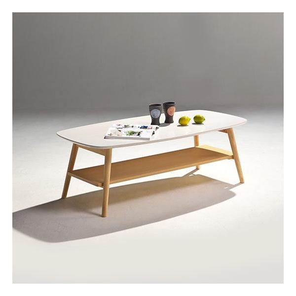 折れ脚120幅センターテーブル /ツートンカラー折りたたみロー