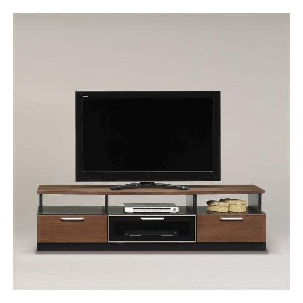スタイリッシュテレビボード/ダウンステー扉付き収納テレビ台 木製 幅