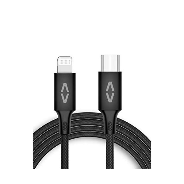 lightningケーブル MFi認証 1.2m 黒 ライトニングケーブル認証 iphone USB-C Less is More 公式 (ブラック)