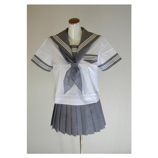 夏セーラー服上下セット（杢グレー） : アド大阪プライベートルーム