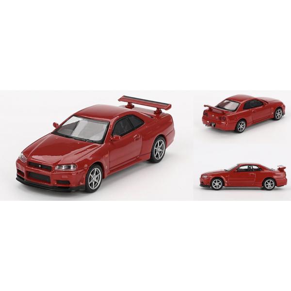 日産 スカイライン GT-R R34 Vスペック アクティブレッド (右