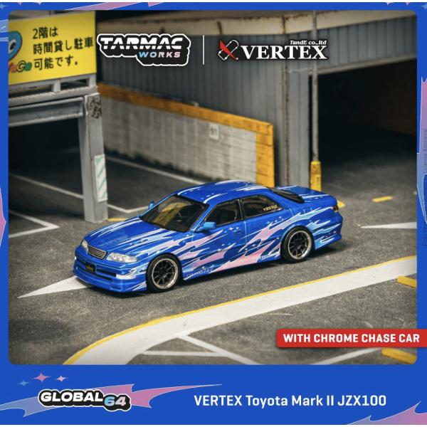 VERTEX Toyota Mark II JZX100 Blue Metallic TARMAC : toy's world