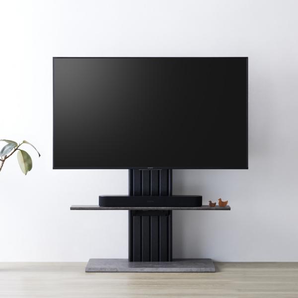 TVスタンド テレビスタンド 壁寄せ pilast（ピラスト） PLW-1210TV ブラック ミドルブラウン 組立式