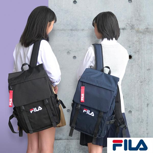 8FB002 当店限定セール FILA No Shake ロゴ刺繍フラップリュック 8FB002 当店限定セール FILA No Shake ロゴ刺繍フラップリュック
