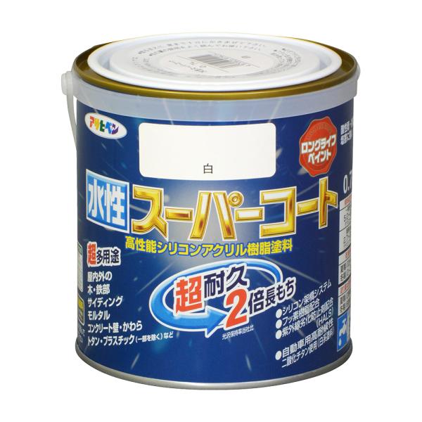 塗料 ペンキ 水性スーパーコート 0.7L 白 水性塗料 ペンキ アサヒペン 爆買
