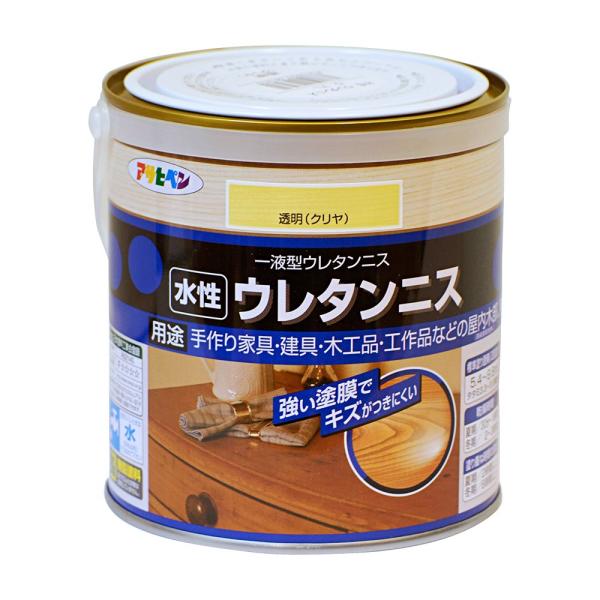 ニス 水性ウレタンニス 0.7L 透明 (クリヤ) アサヒペン