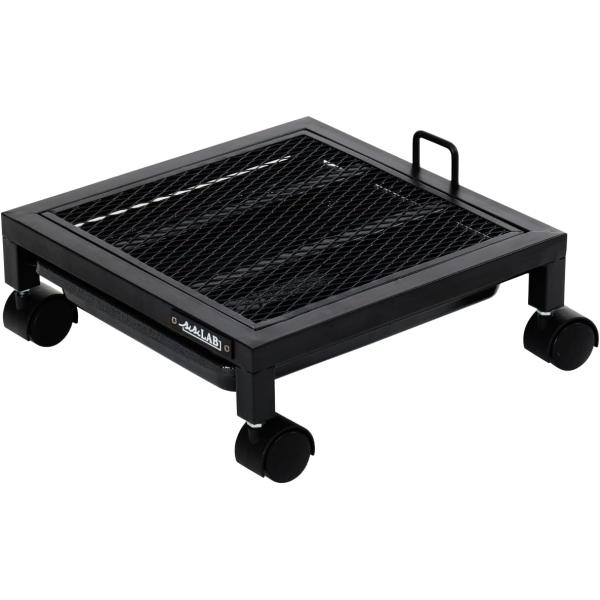 BIBILAB(ビビラボ) 　水受けトレー付きアイアンプランタースタンド　LPA-T100-BK　キャスターつき　植木鉢台　観葉植物 爆買