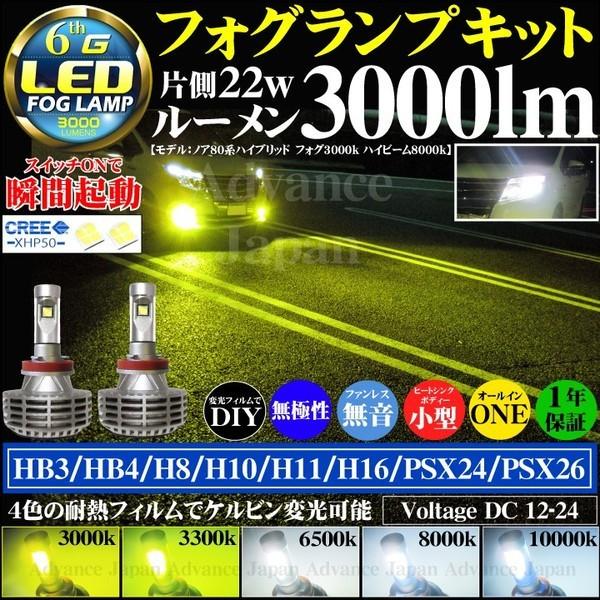 LEDフォグランプ CREE XPH50 3000LM HB4 H10 H8 H11 H16 PSX24w PSX26w