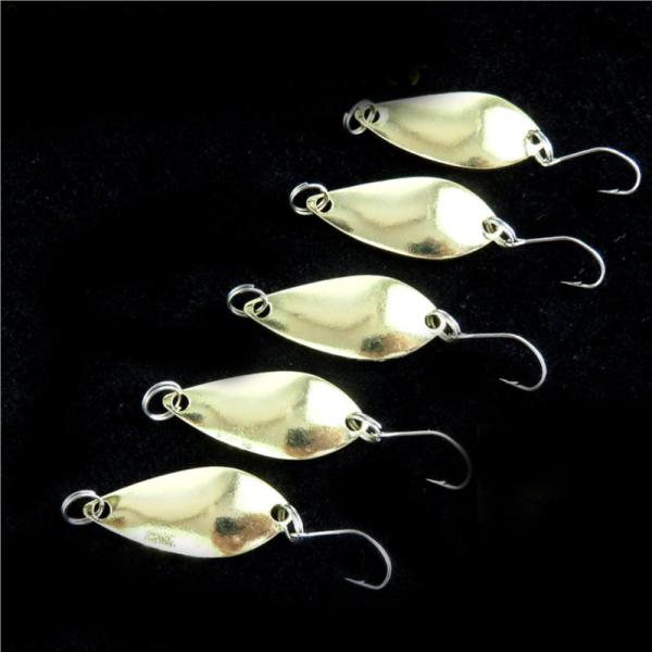 釣り具 渓流 ルアー スプーン 5本セット ３ｃｍ 限定特価 シングルフック ケース入 2 8ｇ
