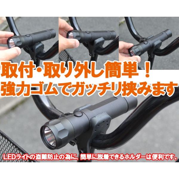 自転車用 ライトホルダー夜道も安心 盗難防止に ラクラク脱着 自転車ライトの固定に 日本 はめ込み式