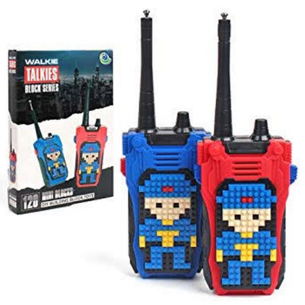 売店 おもちゃトランシーバー 2台セット ブロックでオリジナルトランシーバーを作れる キッズトランシーバ 使い方簡単 ー Toyトランシーバー