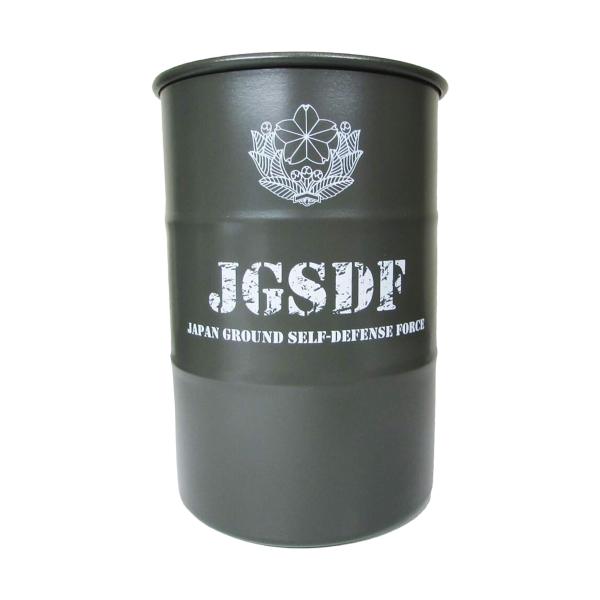 陸上自衛隊 マグカップ ドラム缶 モチーフ JGSDF ロゴ マーク プリント ZAS049 コップ 陸自 オリーブグリーン