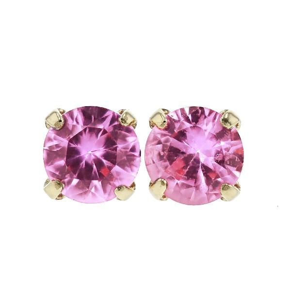 ピンクサファイア ピアス 0.2〜0.3ct(Total) ラウンドカット 18 ピンクサファイア ピアス 0.2〜0.3ct(Total) ラウンドカット 18