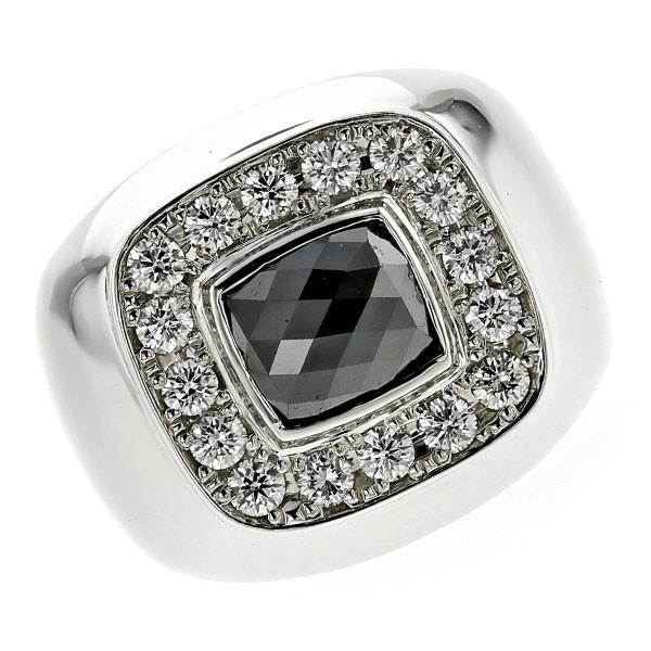 ブラックダイヤモンド メンズリング 1.511ct ファンシーカット