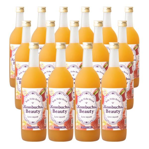 コンブチャ 麹【12本セット】コンブチャクレンズ ライチティー