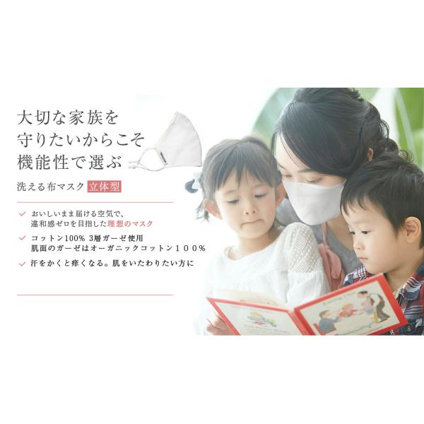 エニュアンス（AENUANCE） 子供用布マスク 立体型 トリプル ガーゼ