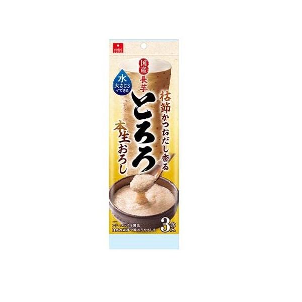 おろしたての国産長芋をフリーズドライ。水を注ぐと長芋本来の風味と粘りがよみがえります。上品なうまみの枯節かつおと昆布のだしに、沖縄の塩で味をととのえました。