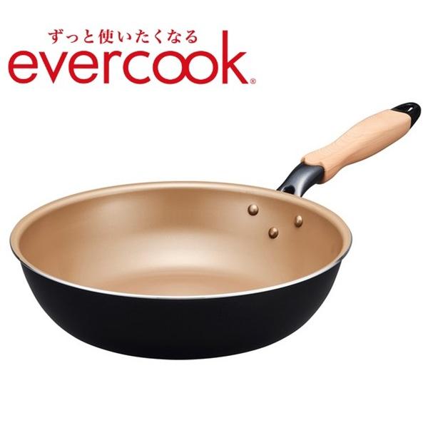 evercook エバークック 軽量 ガス火 深型フライパン 28cm : イオン