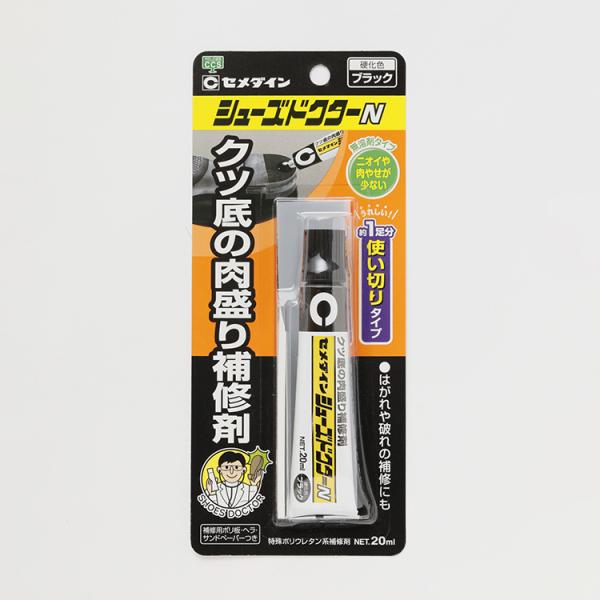 メーカー　セメダインJANコード　4901761502887型番　HC-006商品サイズ　205×87×22/mmカラー　黒色素材　特殊ポリウレタン系補修剤原産国　日本商品内容　すり減ったかかとに塗るだけの補修剤です。かかとのすり減りだけで...