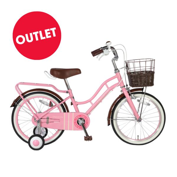 未使用 16インチキッズバイク 16型子供用自転車 ピンク 籐風 未使用 16インチキッズバイク 16型子供用自転車 ピンク 籐風