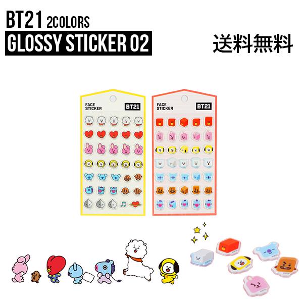 BT21 Glossy Sticker 02【BT21公式グッズ】グロッシーステッカー シール デコレーション デコステッカー スマホデコ  跡が残らない ダイアリーデコ